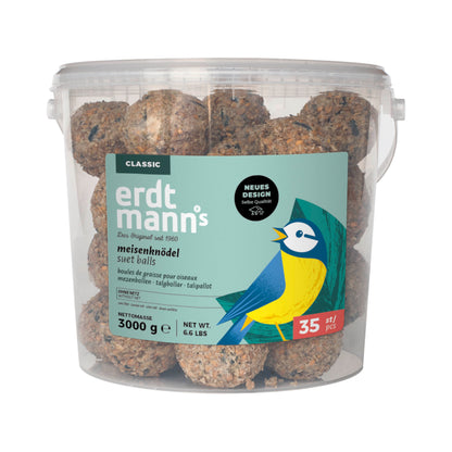 35 Meisenknödel ohne Netz im Eimer | 3 kg