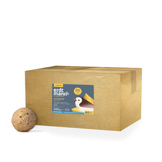Meisenknödel PLUS Protein - 60 Stück ohne Netz im Karton - 5,1 kg