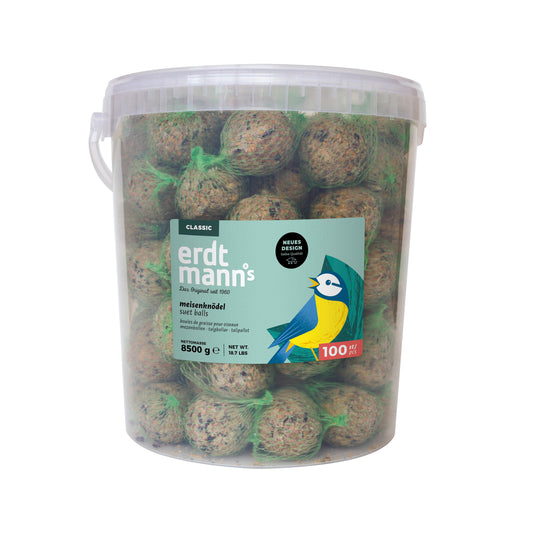 100 Meisenknödel mit Netz im Eimer | 8,5 kg