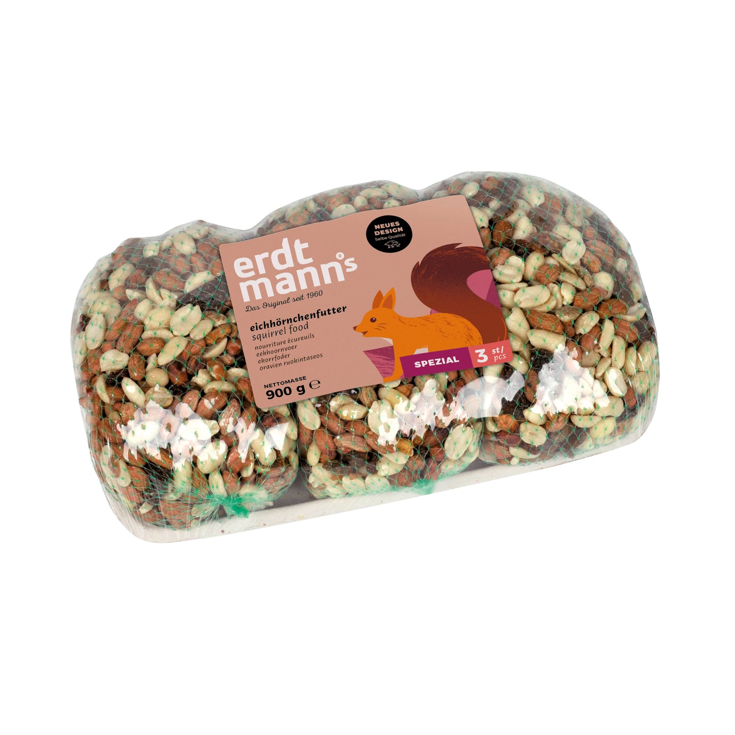 Eichhörnchenfutter Big Pack 3 x 300g - auch für Wildvögel geeignet