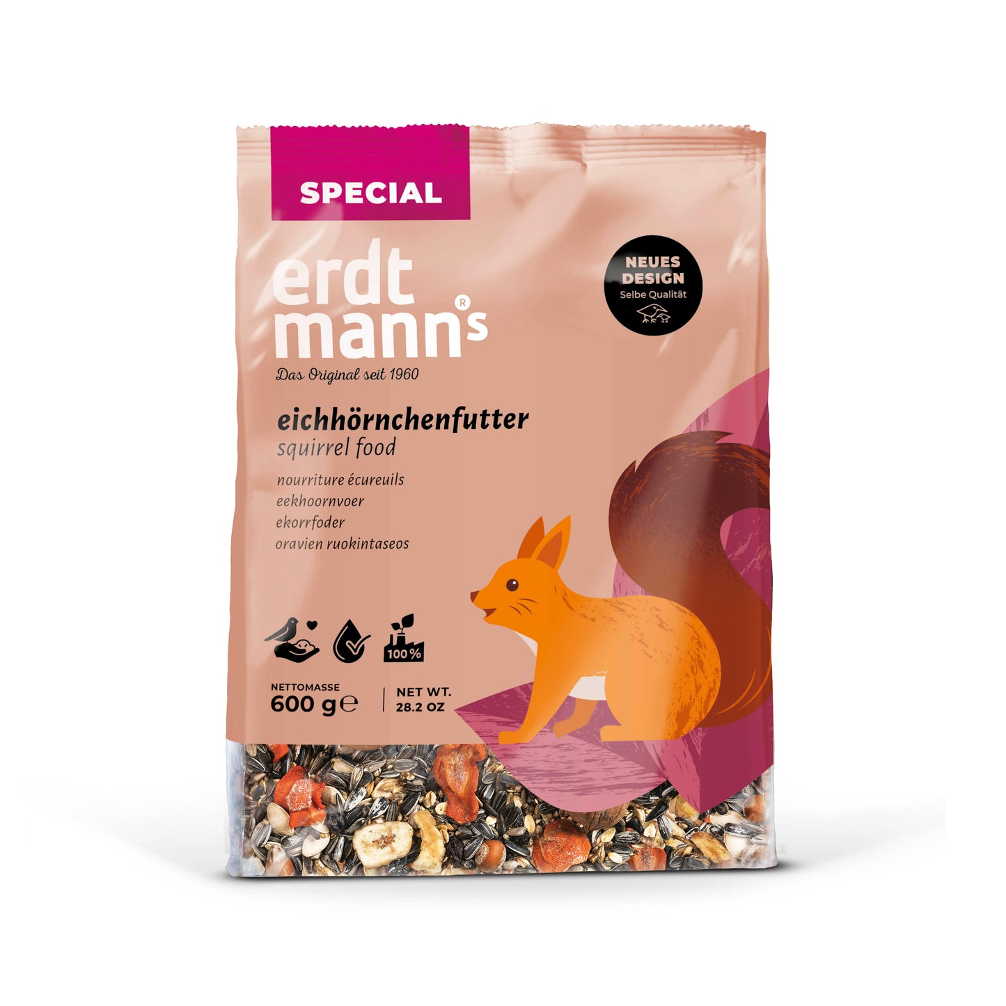 Eichhörnchenfutter PREMIUM 600 g