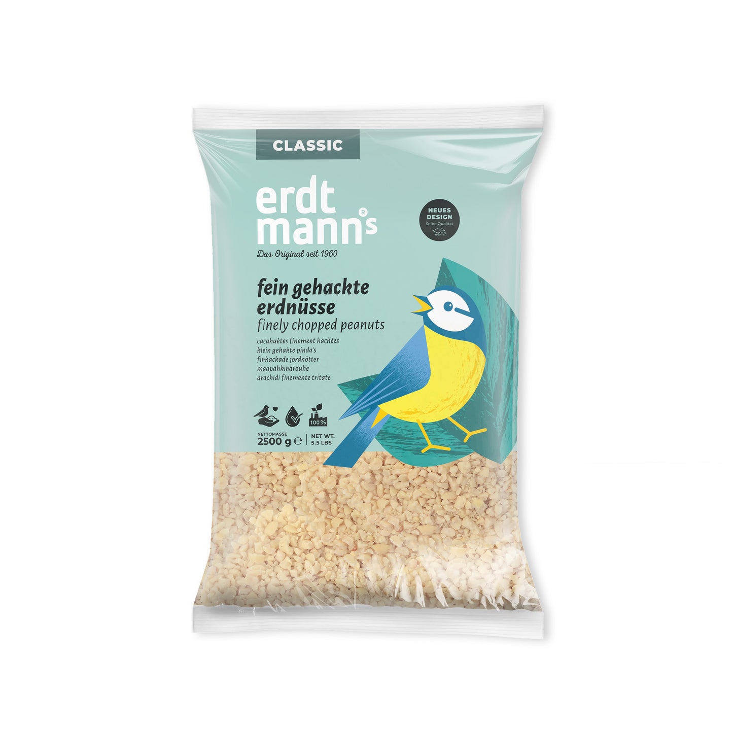 Fein gehackte Erdnüsse