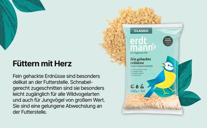 Fein gehackte Erdnüsse